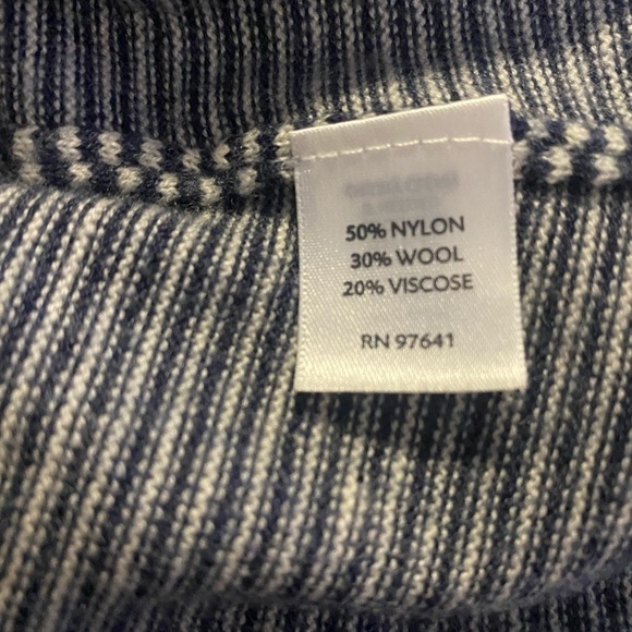 J.Jill Wool Blend Buttoned Down Stripe Cardigan - Picture 3 of 5